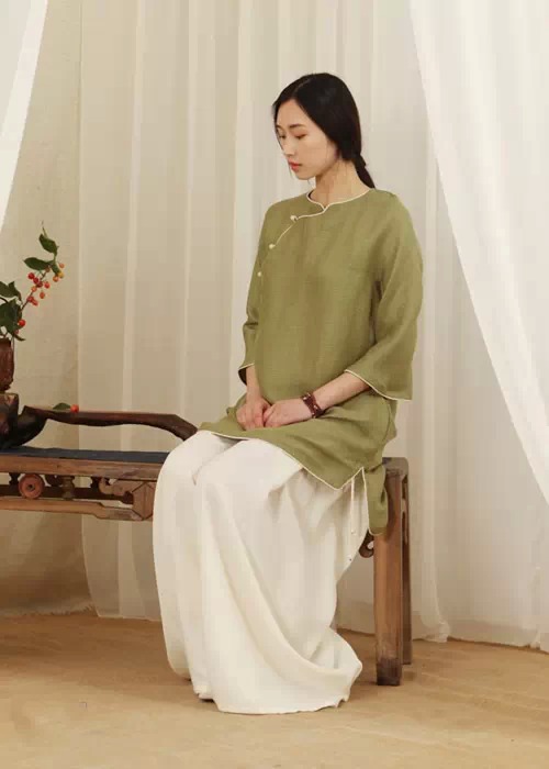  中式棉麻服装_茶服之美_禅茶服批发品牌