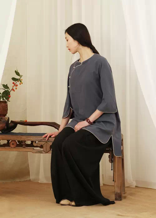  中式棉麻服装_茶服之美_禅茶服批发品牌