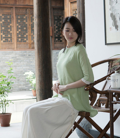  中式棉麻服装_茶服之美_禅茶服批发品牌