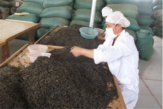 黑茶的制作的方法-筛分的方法